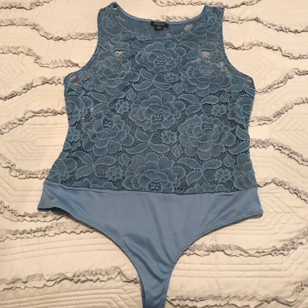 Blue Lace Body Suit
